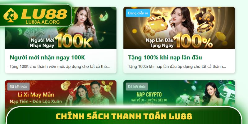 Chính sách thanh toán lu88