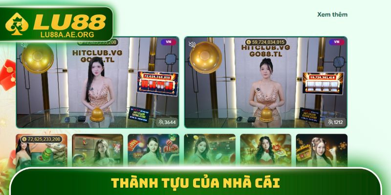 Thành tựu của nhà cái