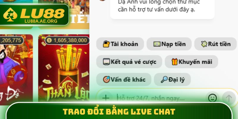 Trao đổi bằng Live Chat